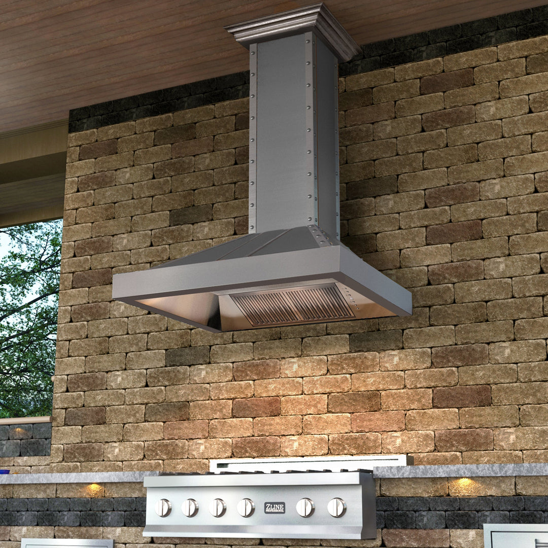 ZLINE 48 in. Ducted Vent Designer Series Wall Mount Range Hood in Satin Stainless Steel (655-4SSSS-48)
