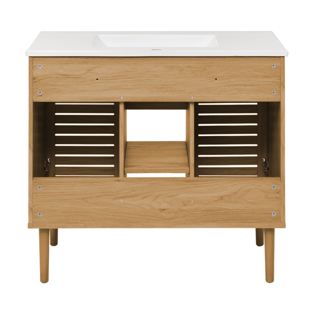 Bron 36" Bathroom Vanity in Oak