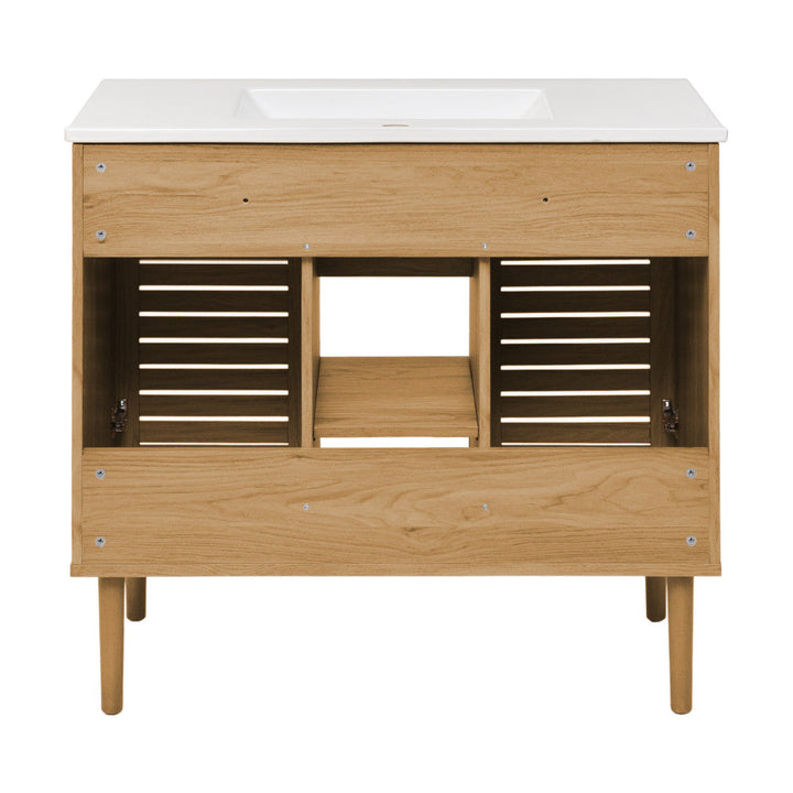 Bron 36" Bathroom Vanity in Oak