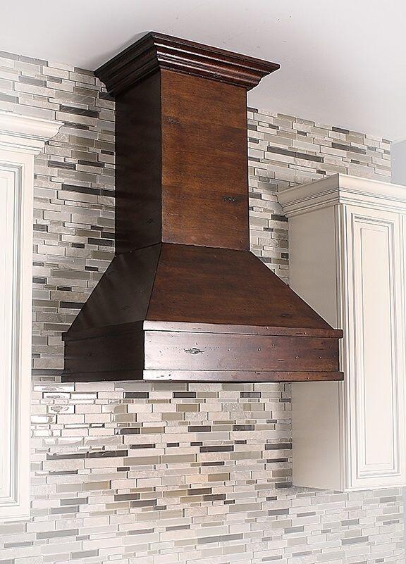 Wooden Wall Mount Range Hood in Walnut and Hamilton - Includes Motor  ZLINE 30 in.