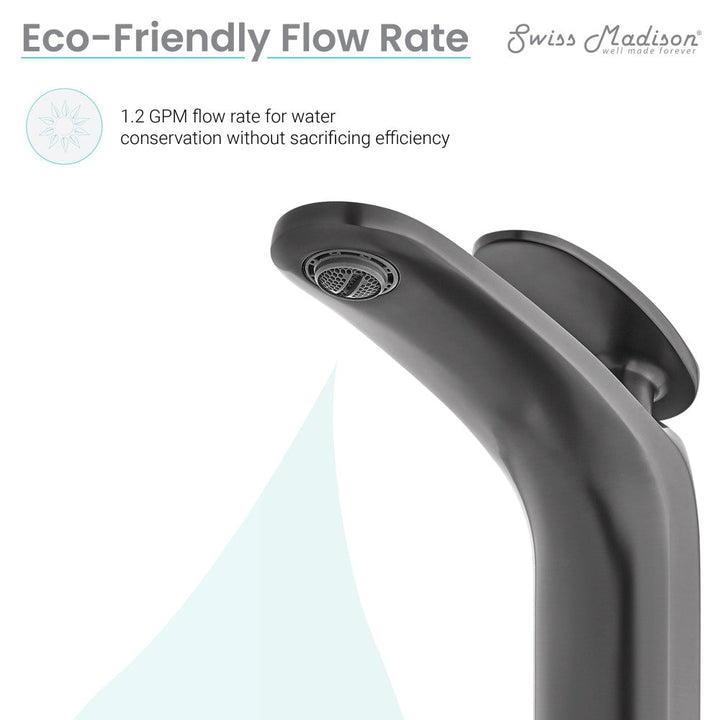 Sublime Single Hole, Single-Handle, Bathroom Faucet in Gunmetal Grey