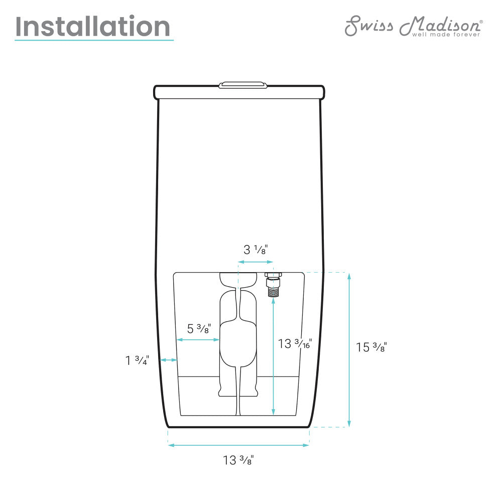 St. Tropez One Piece Elongated Toilet Dual Vortex™ Flush, Rose Gold Hardware