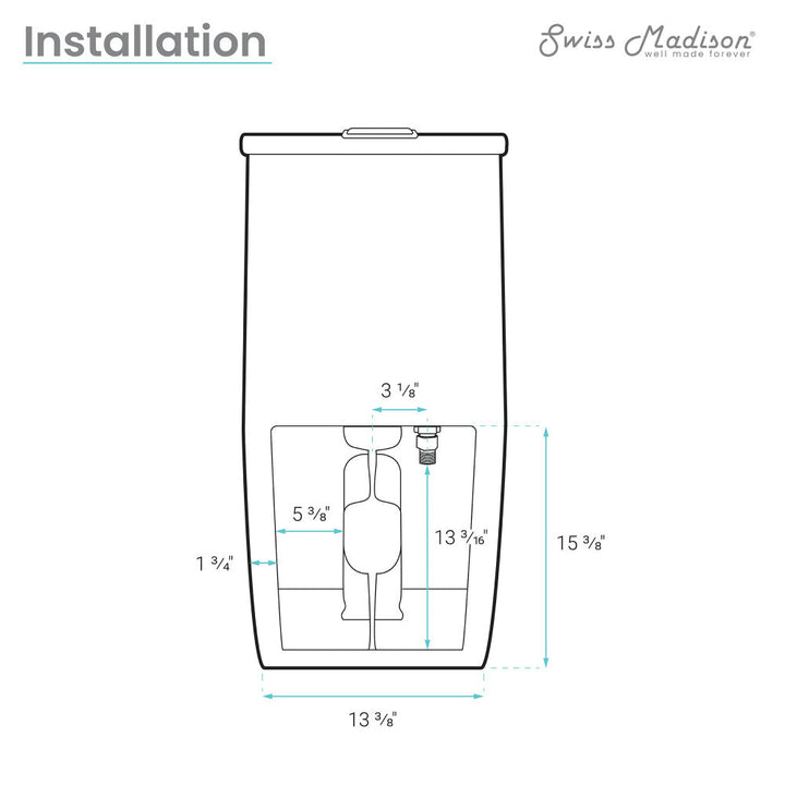 St. Tropez One Piece Elongated Toilet Dual Vortex™ Flush, Rose Gold Hardware