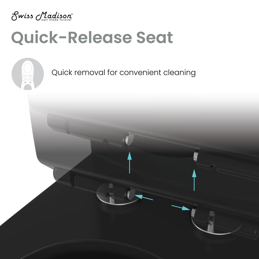 Concorde One-Piece Square Left Side Flush Handle Toilet 1.28 gpf in Matte Black