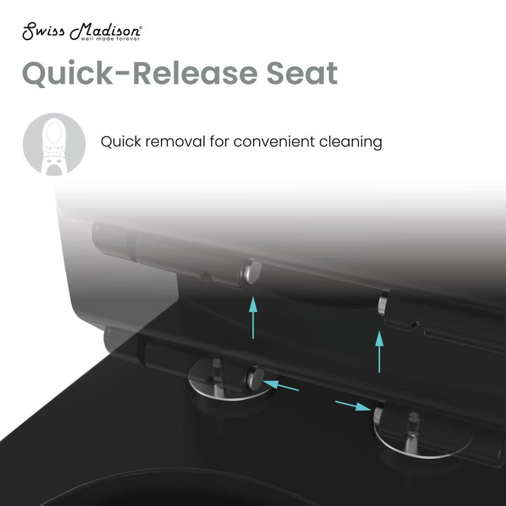 Concorde One-Piece Square Left Side Flush Handle Toilet 1.28 gpf in Matte Black