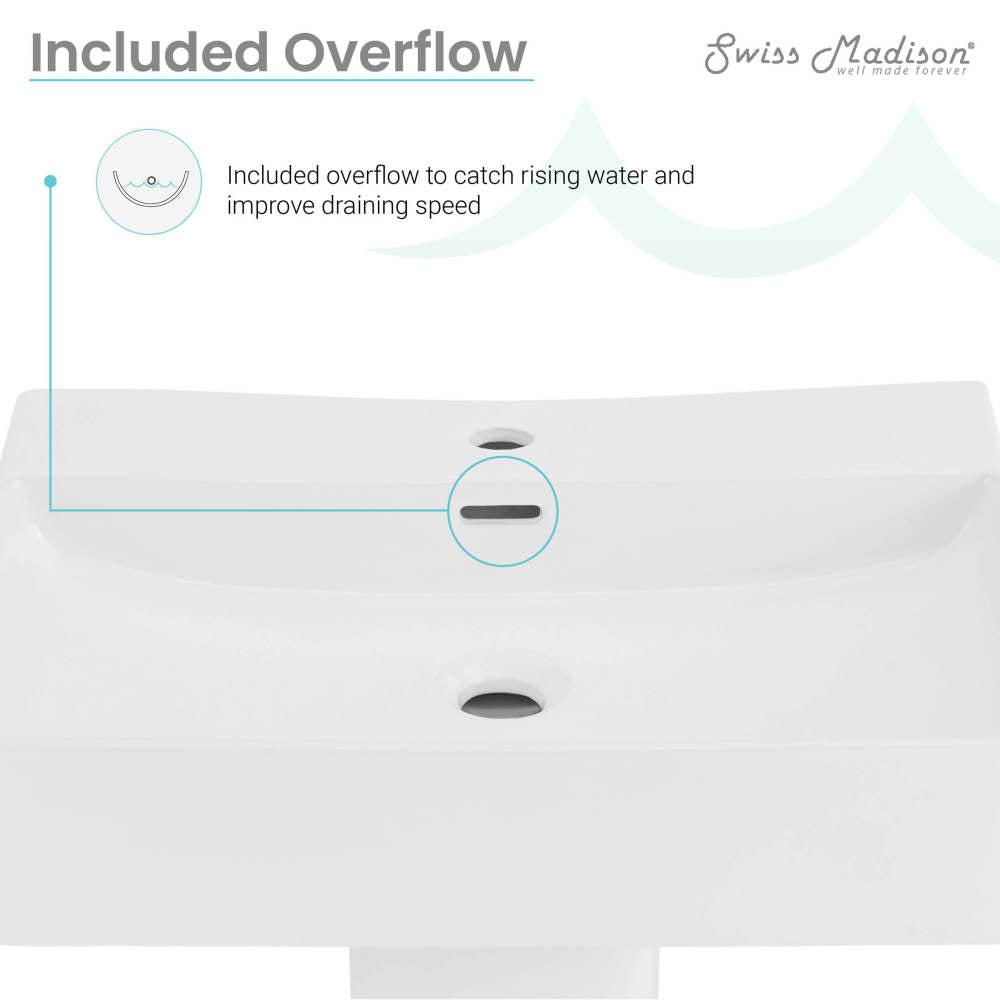 Concorde Square Two-Piece Pedestal Sink