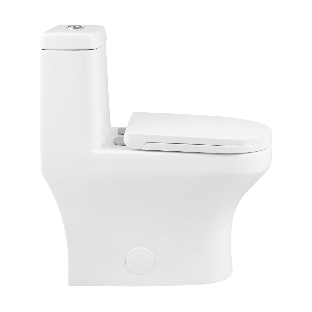 Vezina One-Piece Elongated Toilet Dual Vortex Flush 1.1/1.6 gpf