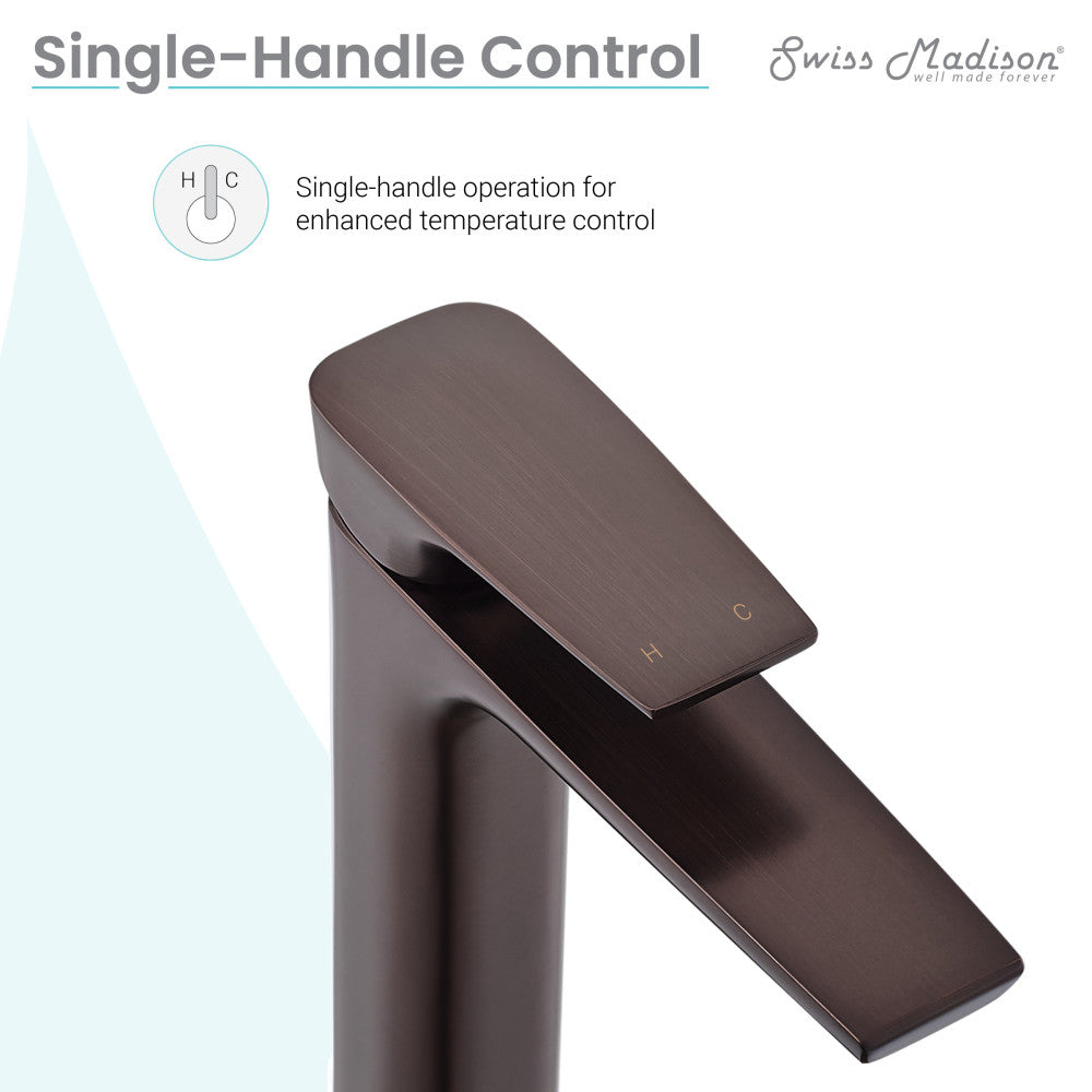 Monaco Single Hole, Single-Handle, High Arc Bathroom Faucet in Oil Rubbed Bronze