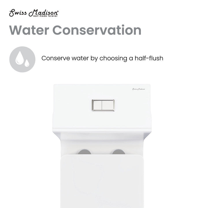 Concorde One Piece Square Toilet Dual Flush 1.1/1.6 gpf in Matte White