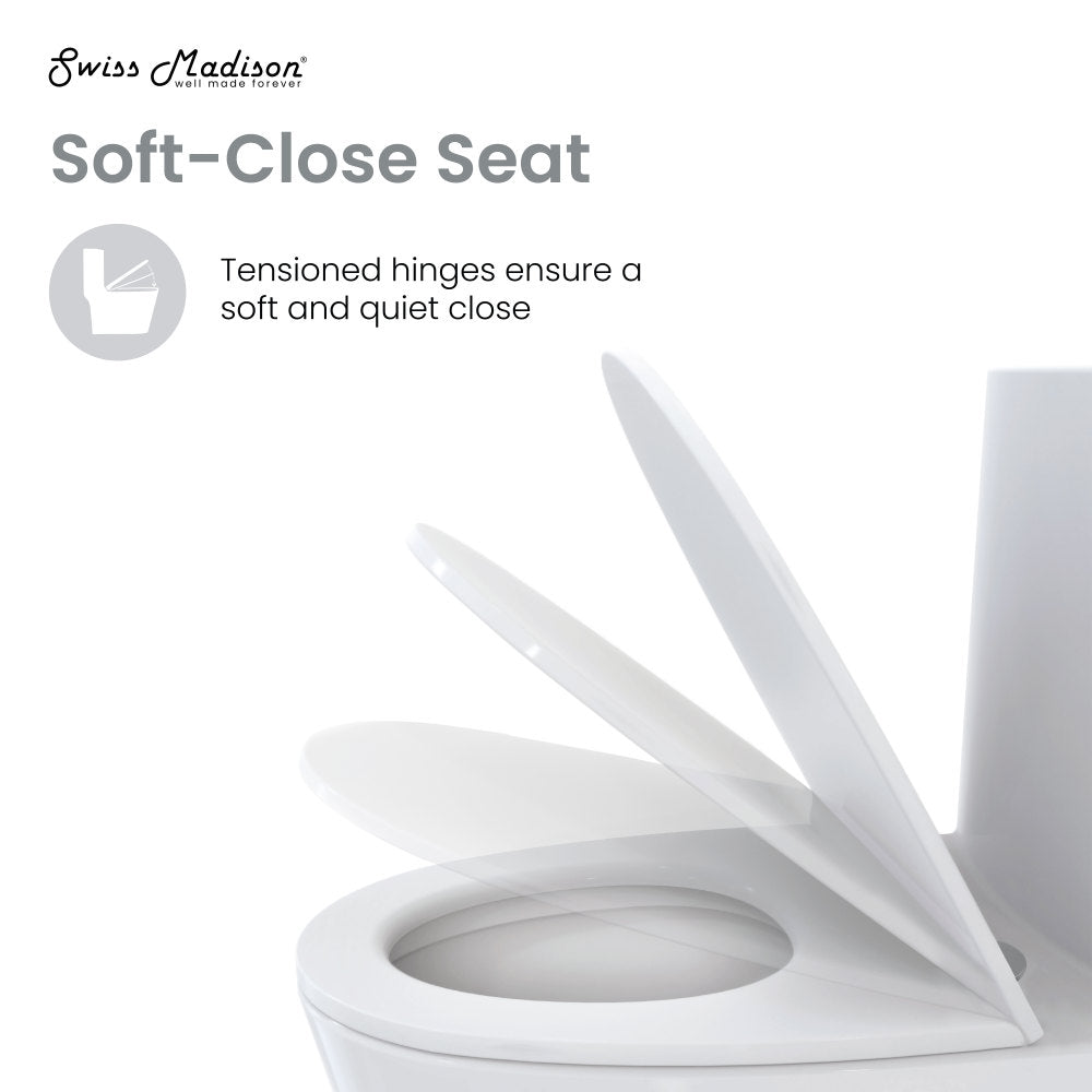 St. Tropez One-Piece Elongated Toilet Left Side Flush, 10" Rough-In 1.28 gpf