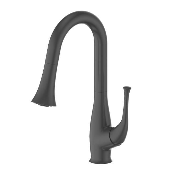 ZLINE Shakespeare Kitchen Faucet in Electric Matte Black, SHK-KF-MB