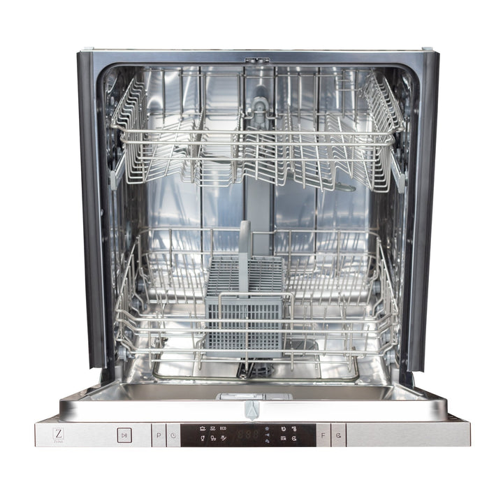 ZLINE 18” Compact Top Control Dishwasher W/ SS Tub Modern Style Handle