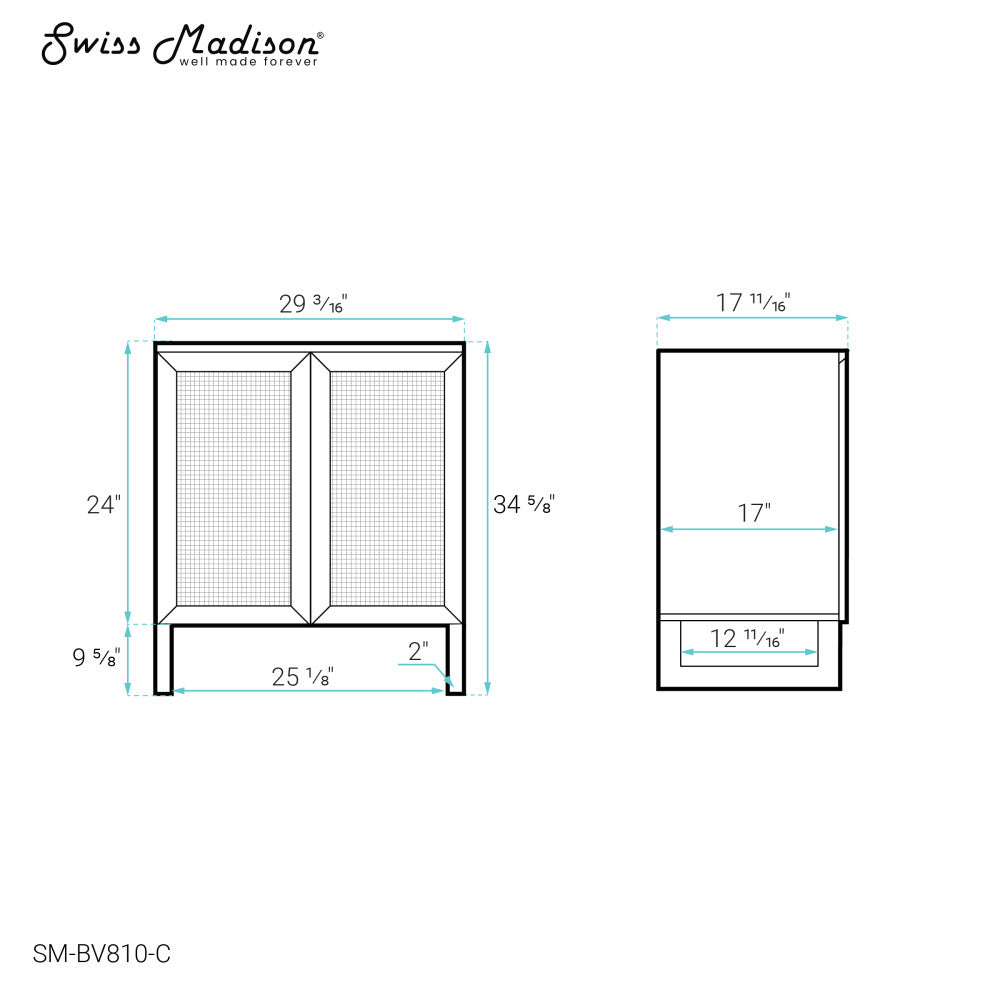 Arles 30 Single, Bathroom Vanity in Honey Cabinet