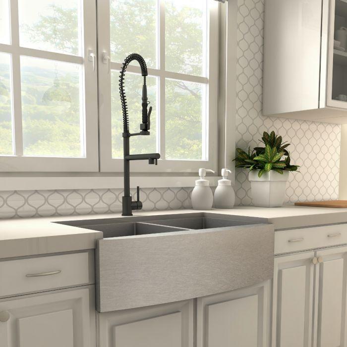 ZLINE Van Gogh Kitchen Faucet in Electric Matte Black, VNG-KF-MB