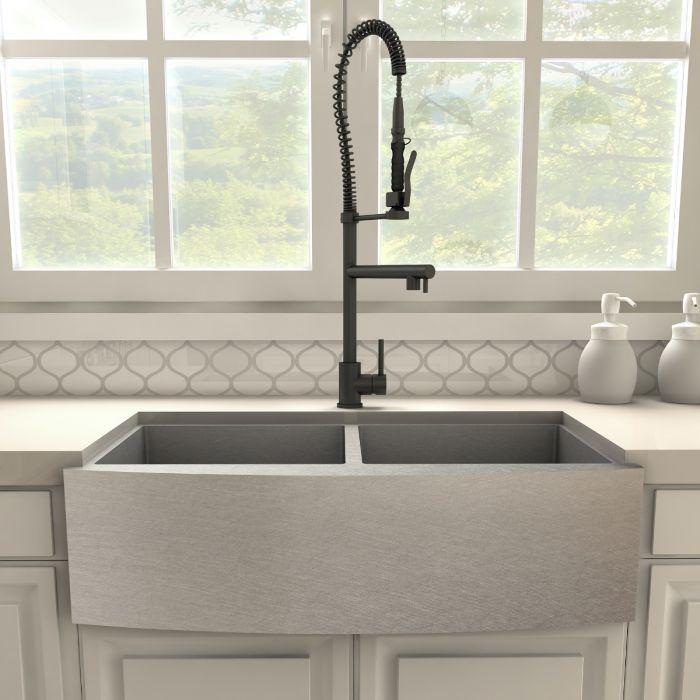 ZLINE Van Gogh Kitchen Faucet in Electric Matte Black, VNG-KF-MB