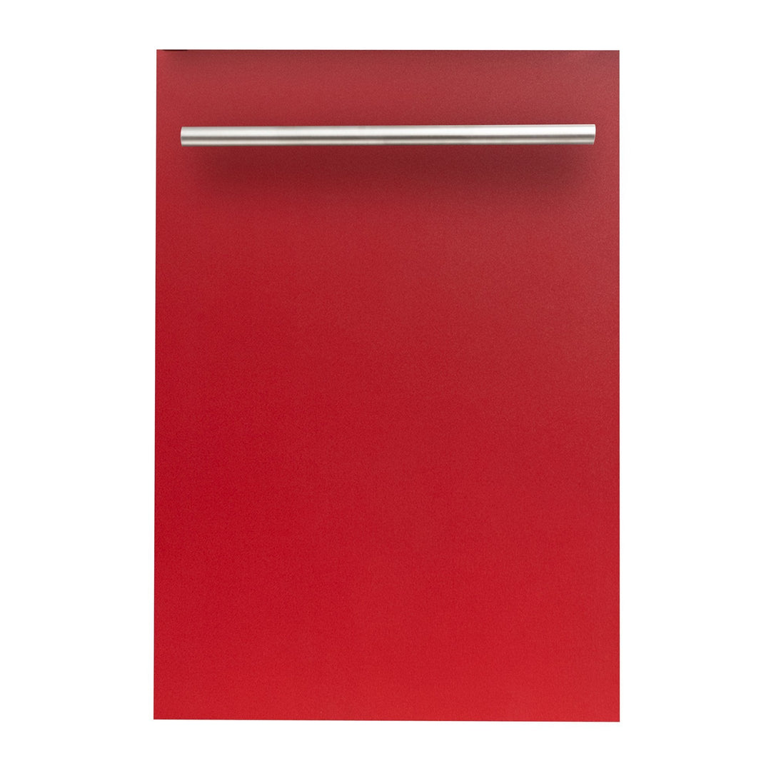 Zline 24” Top Control Dishwasher 120V Stainless Steel Tub Red Matte