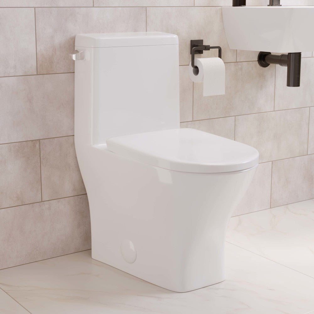 Sublime II One-Piece Round Toilet with Left Side Flush, 10" Rough-In 1.28 gpf