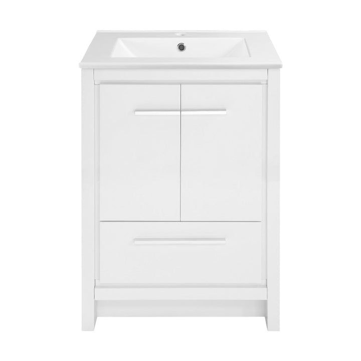 Virage 24" Freestanding, Bathroom Vanity in Glossy White