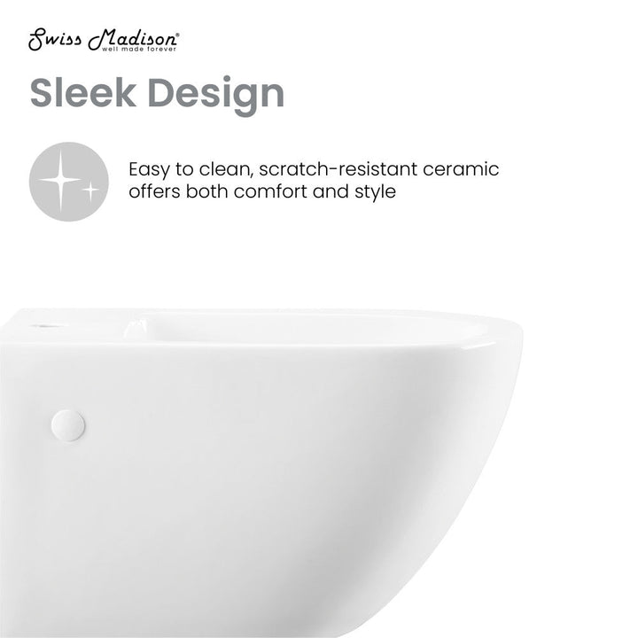 St. Tropez Wall Hung Bidet in Glossy White