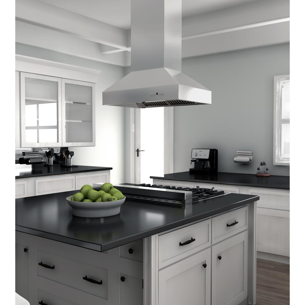 Outdoor Island Mount Range Hood in Stainless Steel (697i-304-42)  ZLINE 42 in.