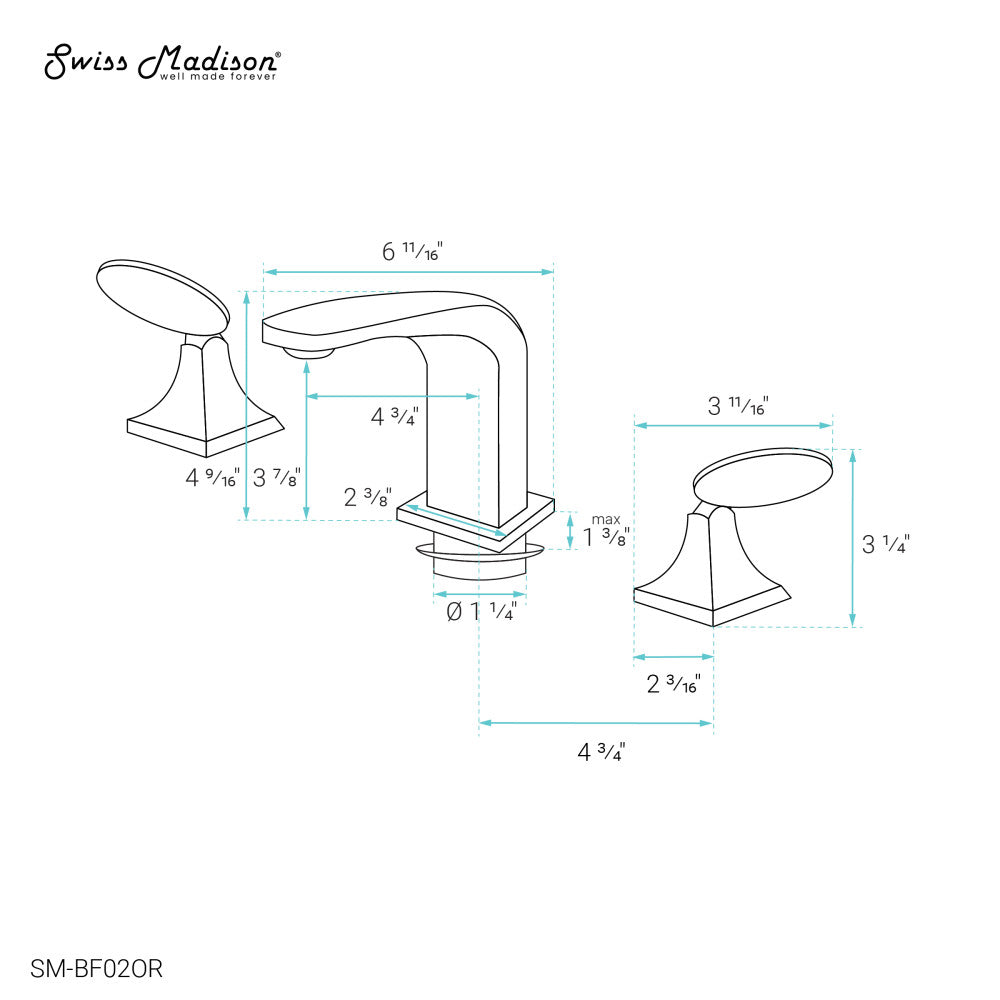 Chateau 8 in. Widespread, 2-Handle, Bathroom Faucet in Oil Rubbed Bronze