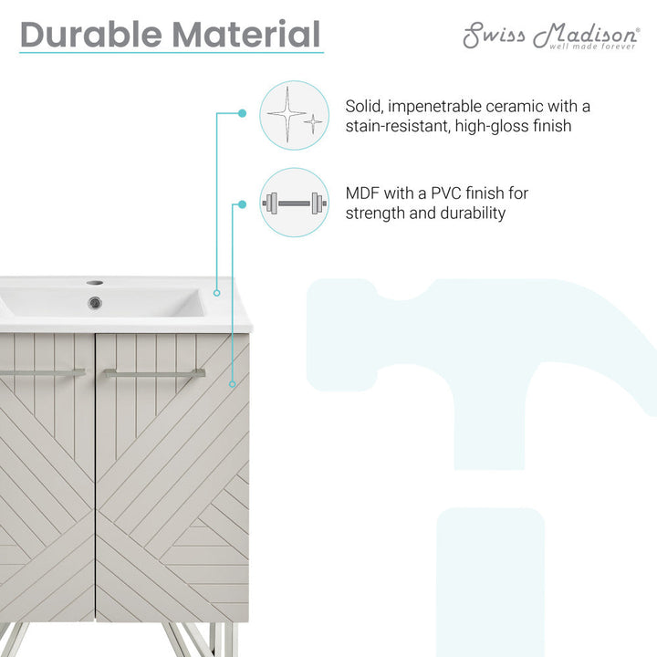 Annecy 24" Bathroom Vanity in Mayhem Greige
