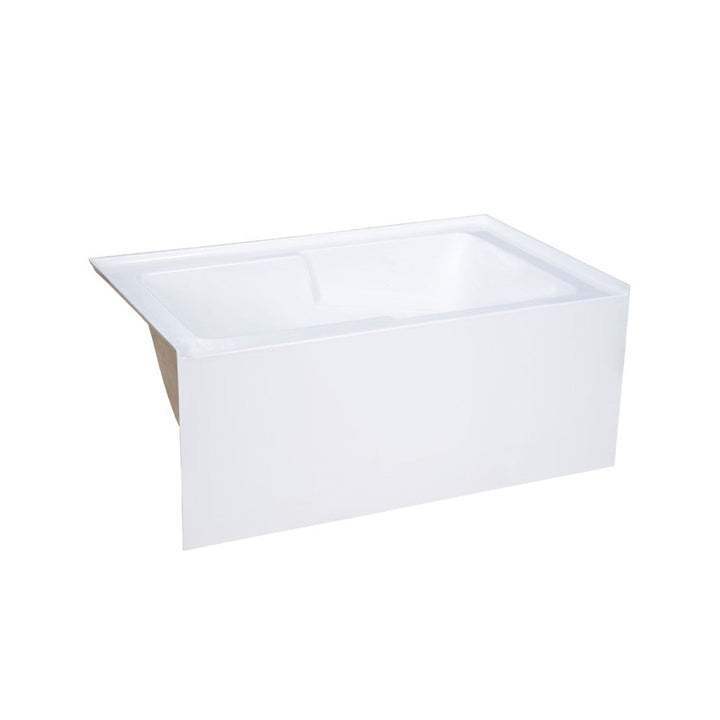 Voltaire 54" x 30" Left-Hand Drain Alcove Bathtub with Apron & Armrest