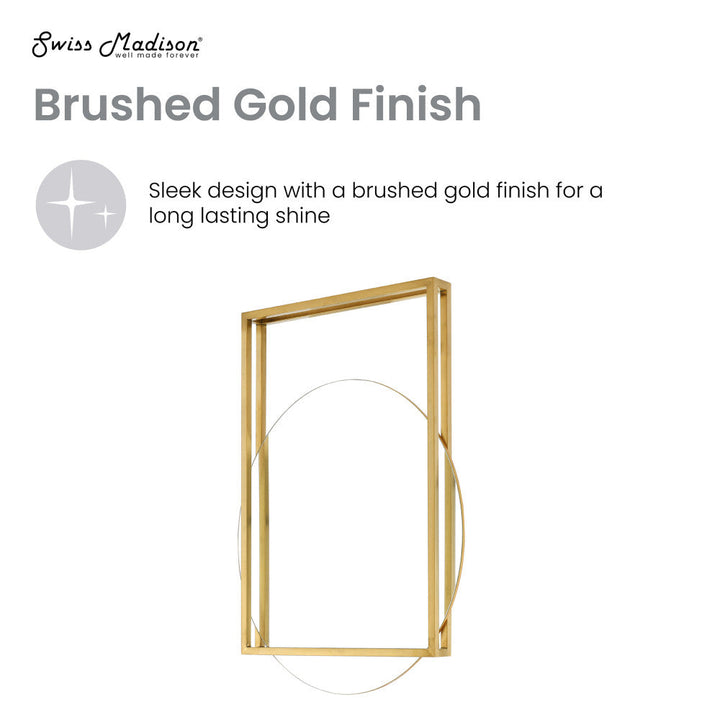 Pierre 35.5" Vanity Mirror in Brushed Gold