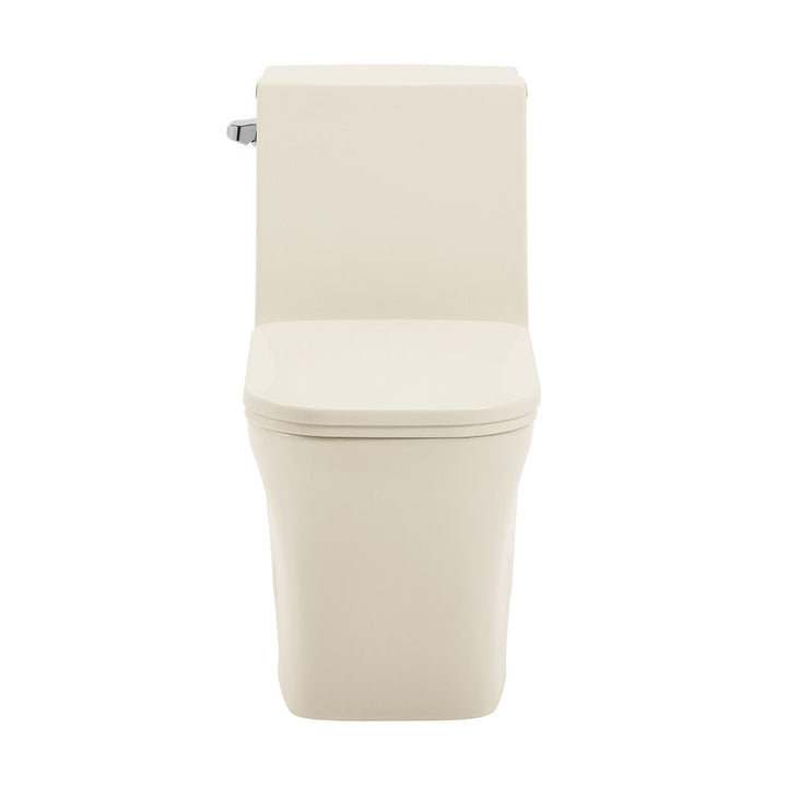 Concorde One Piece Square Left Side Flush Handle Toilet 1.28 gpf in Bisque