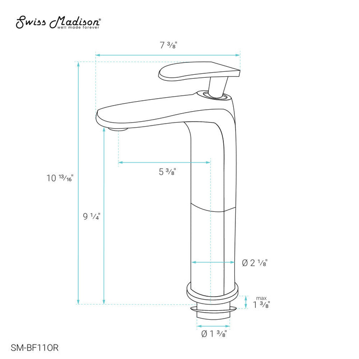 Sublime Single Hole, Single-Handle, High Arc Bathroom Faucet in Oil Rubbed Bronze