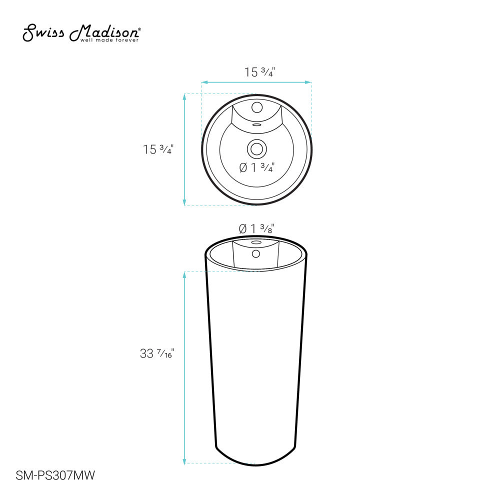Plaisir Rounded Basin Pedestal Sink