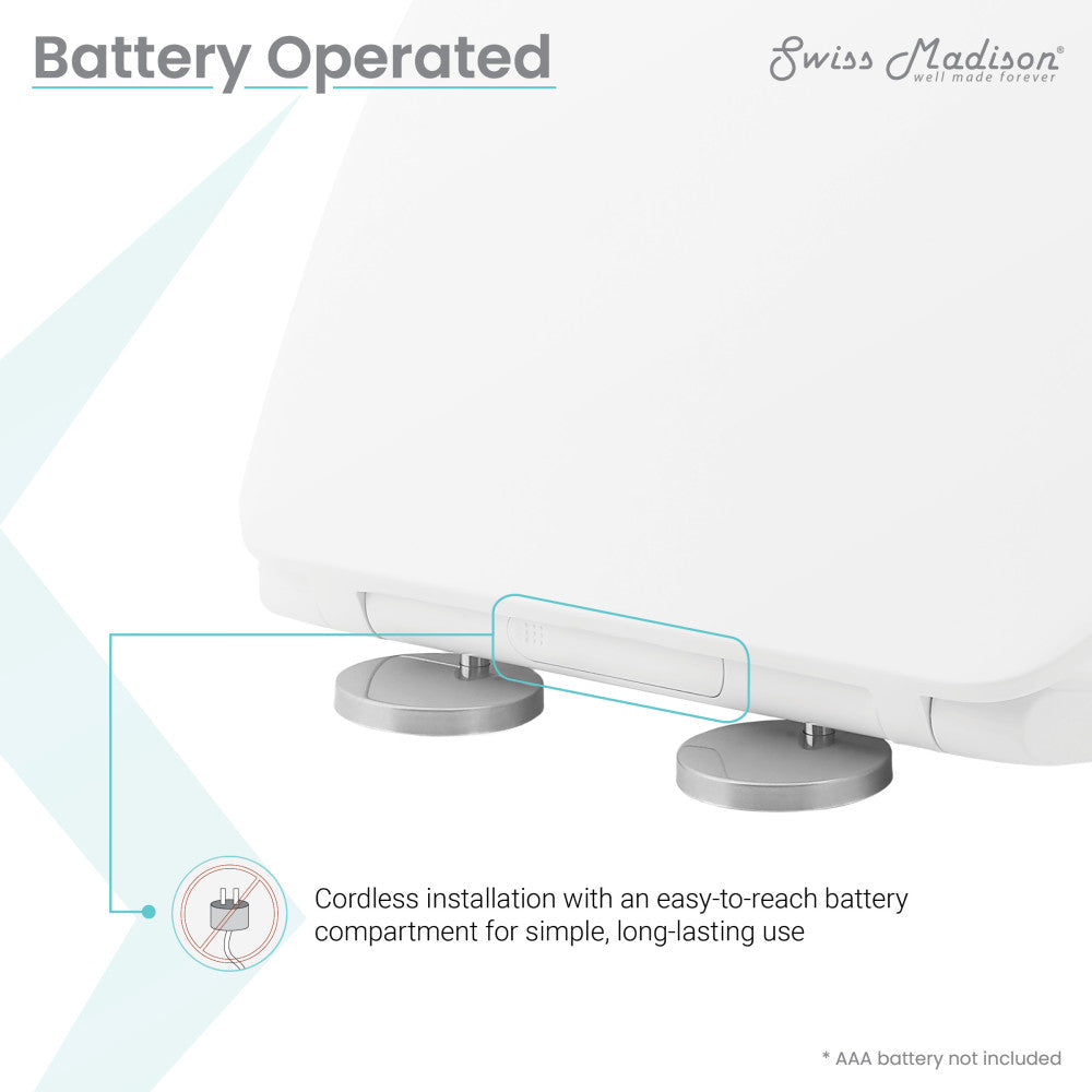 Lumiere Elongated Quick-Release Toilet Seat with Night Light