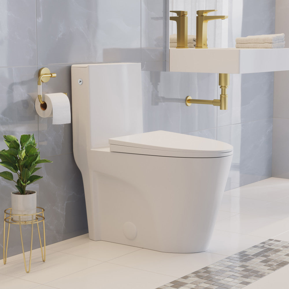 St. Tropez One-Piece Elongated Toilet, Touchless 1.1/1.6 gpf