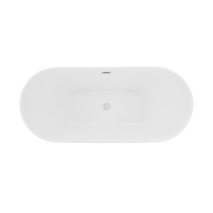 Ivy 60" Double Slipper Freestanding Bathtub