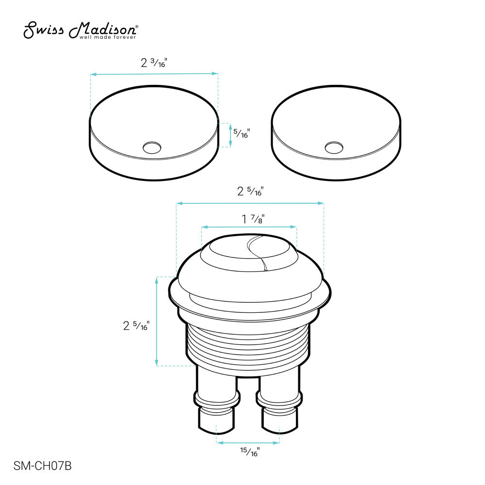 Toilet Hardware, Black (SM-2T120HB)