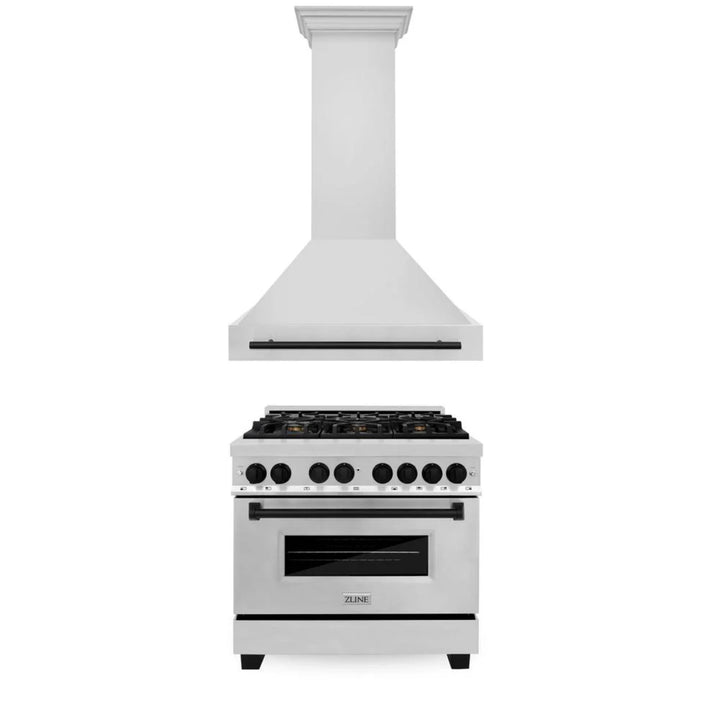 ZLINE Autograph Edition Dual Fuel Kitchen Package (30", 36", 48")