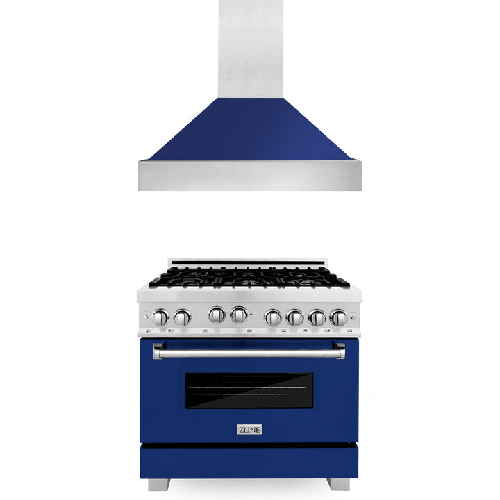 ZLINE 36" 2 Piece Autograph Edition Stainless Steel Range &amp; Range Hood