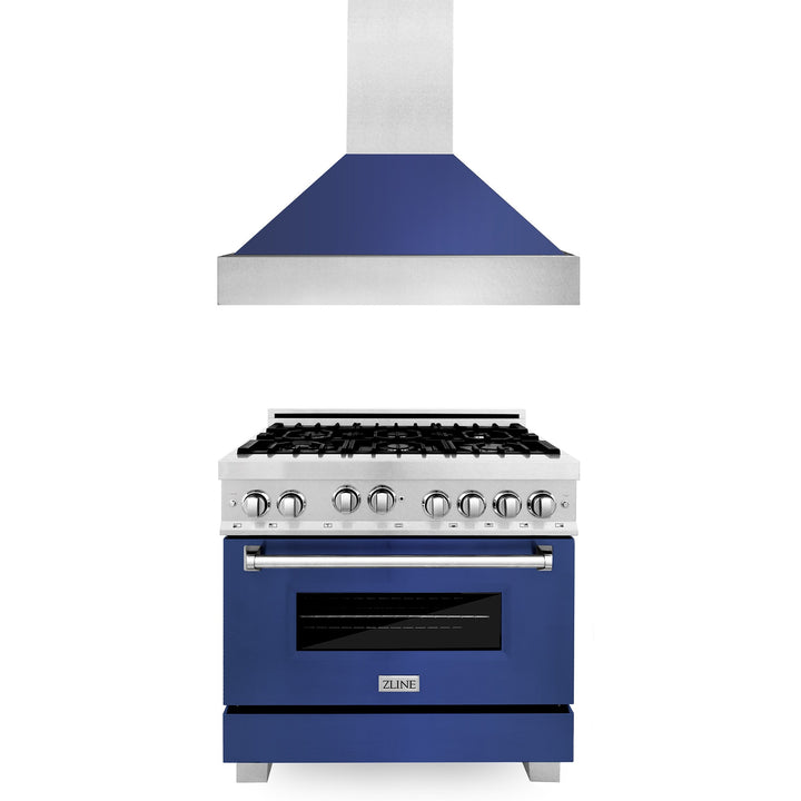ZLINE 36" 2 Piece Autograph Edition Stainless Steel Range &amp; Range Hood