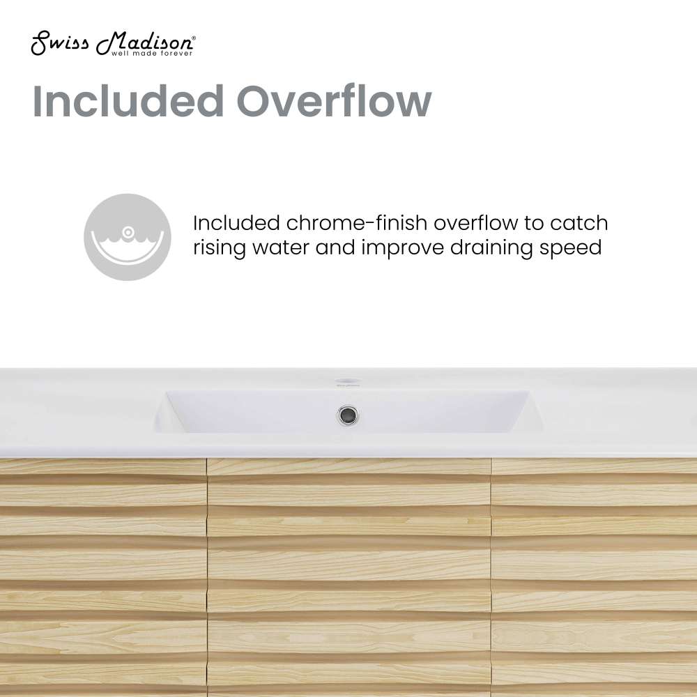 Cascade 36" Bathroom Vanity in Natural Oak