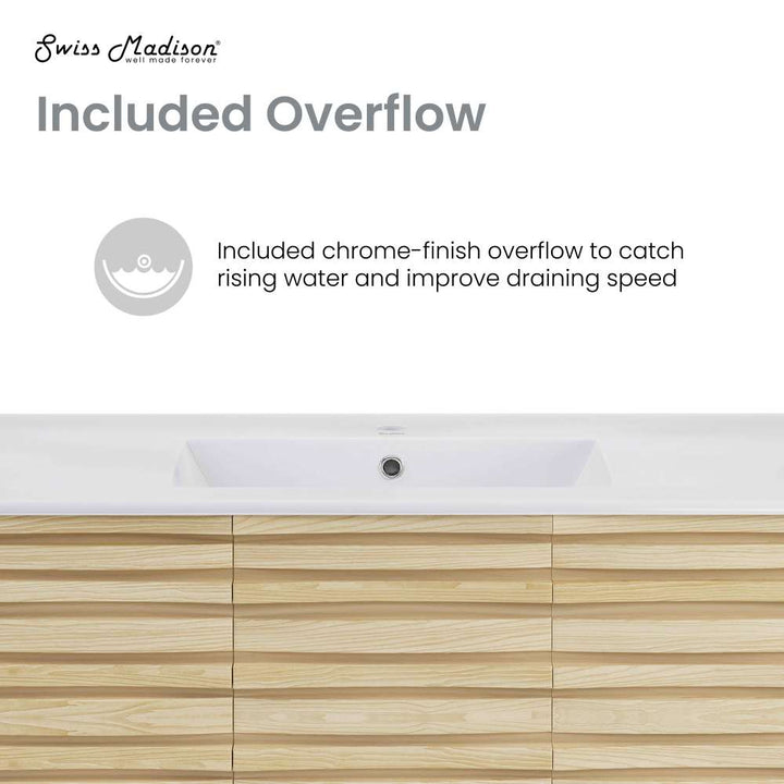 Cascade 36" Bathroom Vanity in Natural Oak