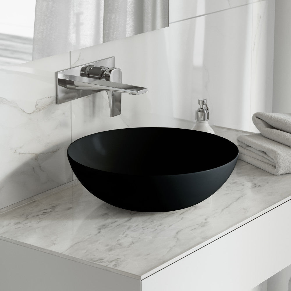 Classe 16 Color Ceramic Sink in Matte Black