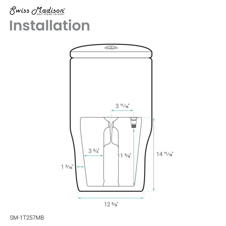 Sublime II One-Piece Round Toilet Dual-Flush 1.1/1.6 gpf in Matte Black