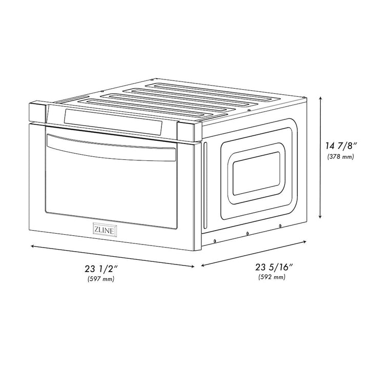 ZLINE 24 in. 1.2 cu. ft. Built-in Microwave Drawer in Stainless Steel, Open Box-Excellent Condition