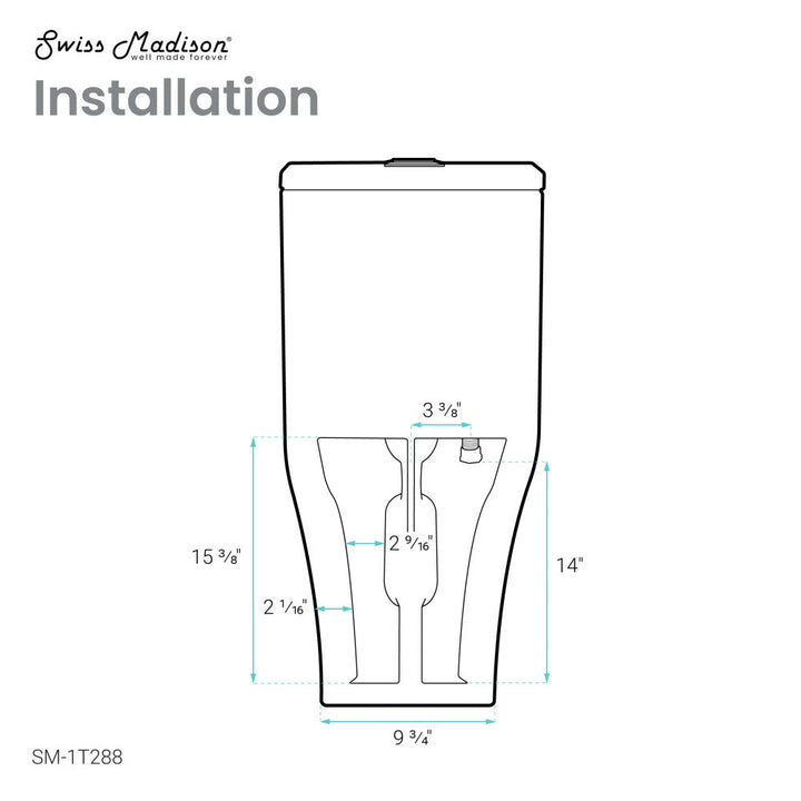 Eclair One-Piece Square Toilet Dual-Flush 0.8/1.28 gpf