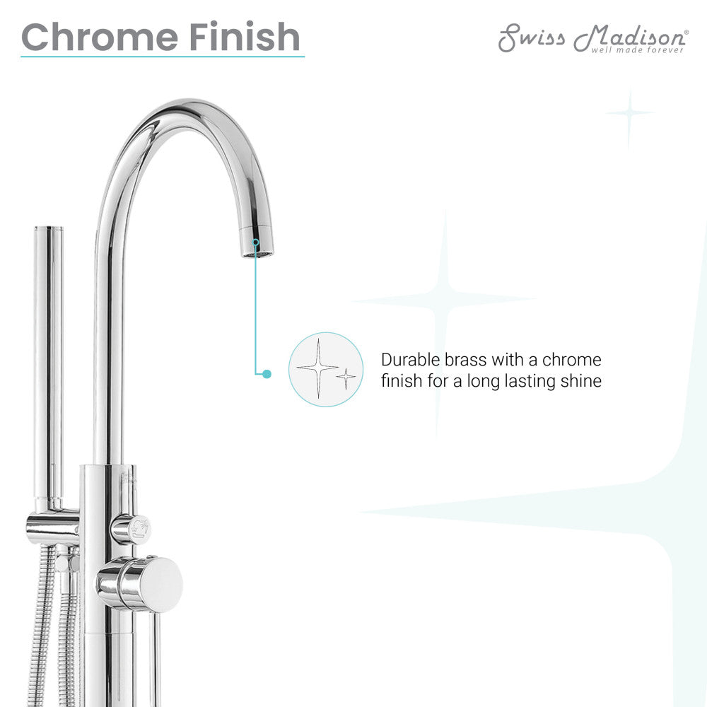 Ivy Freestanding Bathtub Faucet in Chrome