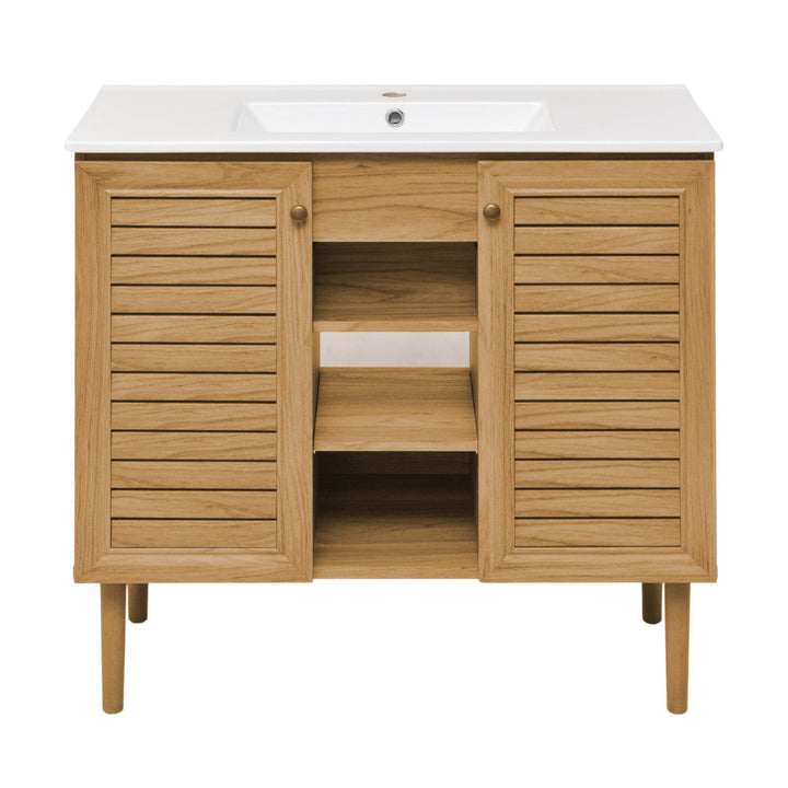 Bron 36" Bathroom Vanity in Oak