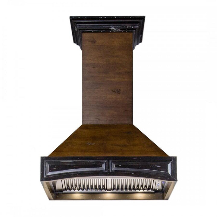 Wooden Wall Mount Range Hood in Antigua and Walnut - Includes Motor ZLINE 30 in.