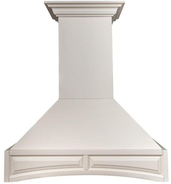 Wooden Wall Mount Range Hood in White - Includes Motor ZLINE 36 in.