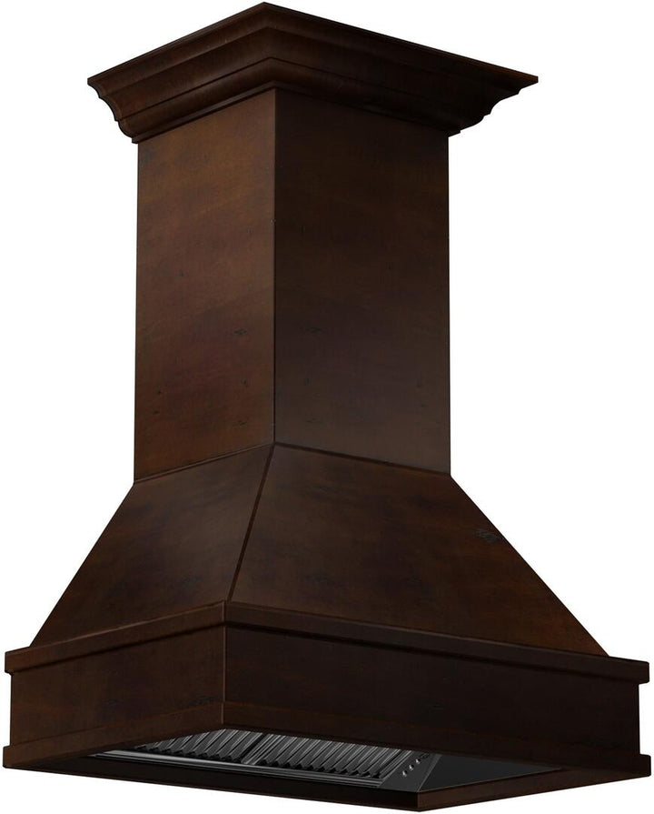 Wooden Wall Mount Range Hood in Walnut and Hamilton - Includes Motor  ZLINE 30 in.