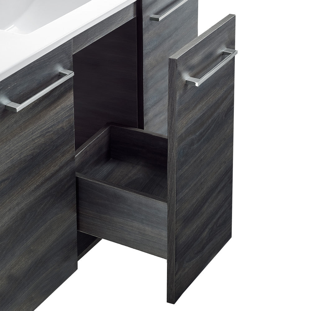 Annecy 36 Single, Black Walnut, Two Doors, One Drawer, Bathroom Vanity
